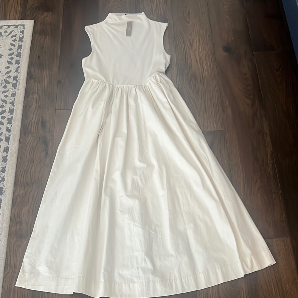 J. Crew White Sleeveless Halter Maxi Dress